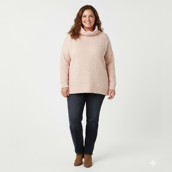Workshop Republic Clothing Sweaters - Workshop Republic Clothing Blush Cowl Neck Sweater